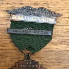 Team Championship Second Team 30 Caliber Washington Rifle Vintage Medal 1947