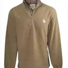 Heybo 1/4 Zip Fleece Pullover XXXL Olive Green Bottomland Camo