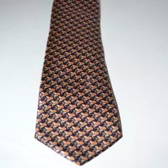 Brioni Purple Orange floral Silk Tie Made in Italy Unique design