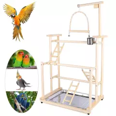 3 Layer Bird Playground Parrot Play Stand Bird Gym f/ Parakeet Cockatiels Gym