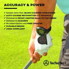 TecTecTec ULT-G Golf GPS Watch - Preloaded Worldwide Courses