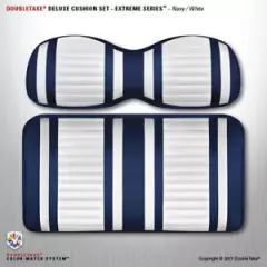 Extreme Double Take Golf Cart Seat Cushions (navy/white)