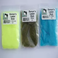 SENYO's Laser Dubbing Hareline USA 24 Colors Selection superdubbing for "Heads"