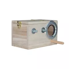 Wooden Bird Breeding Cage Nesting Box Hatching Nest Parakeet Budgie Finches Cage