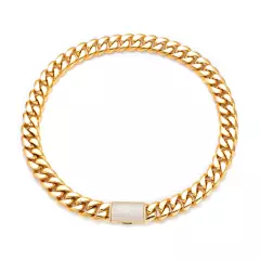 12mm-22mm Hip Hop Miami Cuban Link Chain Real Gold Plated Full 5A Zircon Jewelry