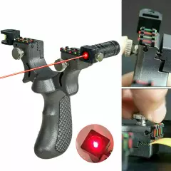 Hunting Professional Catapult Laser Slingshot With Rubber Aim Point Target Hot