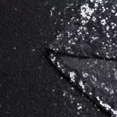 Trlyc Round Sequin Tablecloth - 108" Black Sparkly Table Cloths for Party Wed...