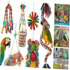 6 Pack Bird Colorful Chewing Toys Parrot Foraging Shredder Toys Shred 6 PACK