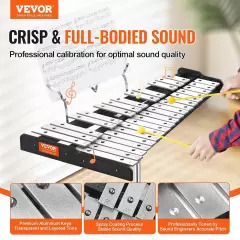 VEVOR 32 Note Glockenspiel Xylophone Bell Kit, Professional Percussion Instrume