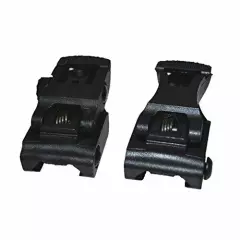 Low Profile Front and Rear Flip-Up Sight for Flat Top Rifles - 2 1/4"