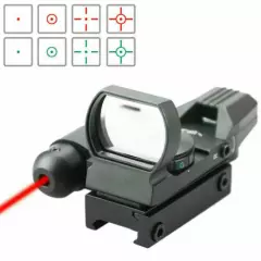 Reflex Holographic Red Green Reticles Dot Sight Scope Illuminated With Red Laser