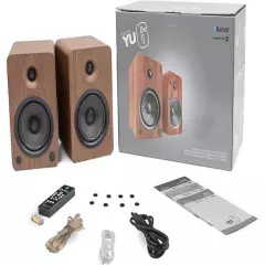 Kanto YU6 Powered Stereo Speakers with Bluetooth and Phono Preamp (Walnut)