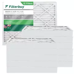 Filterbuy 20x24x4 Pleated Air Filters, Replacement for HVAC AC Furnace (MERV 8)