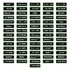 38 SUPER Ammo Can Decals Ammunition Ammo Can Labels 3"x1.15" 2-pack Army Green