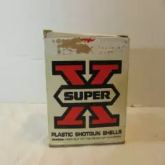 VINTAGE WHITE WESTERN SUPER X SX12P5 12 GA CARTRIDGE SHELLS Box Empty