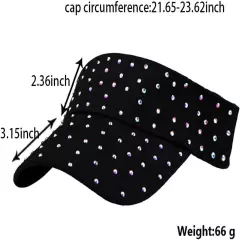 Sparkle Glitter Summer Rhinestone UPF 50+ Visor Bling Visor Ladies Visor Sun Vis