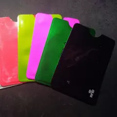 (2) RFID Credit Card ID Anti Theft Blocking Safety Sleeve Shield Random Colors