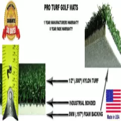 Pro Backyard Golf Mat 2' x 4' Pro Residential Practice Golf Mat With Foam Pad