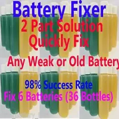  Restoration For 6 Golf Cart Batteries Includes 36 Bottles 2-Part Solution