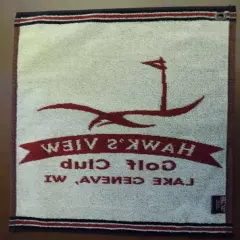 HAWK'S VIEW GOLF CLUB Lake Geneva WI Caddy Golf Towel