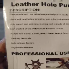 Leather Hole Punch Still In Original Packaging!