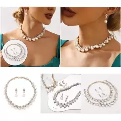 Women Brides Part Name Specific Necklace And Earrings Costume Jewelry Sets