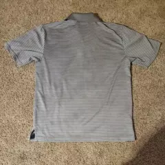 PGA Tour Men's Golf Shirt Airflux Size Medium Grey Stripes