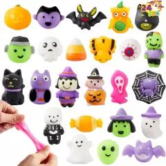 24 Pcs Halloween Mochi Squishy Toys, Halloween Classies Character Squishy Toys f