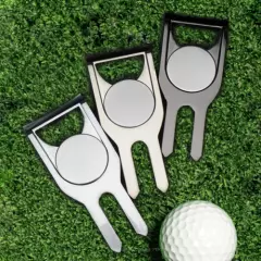 Golf Green Fork Ball Marker Multifunctional Divot Repair Tool Bottle Opener Home