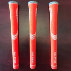 *RARE + NEW (3) GOLF PRIDE NIION (ORANGE/WHITE) MEN'S STANDARD 60 RND GOLF GRIPS