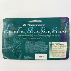 Samsonite Locking Luggage Strap Double Combination Lock Nylon 72” Capacity Black