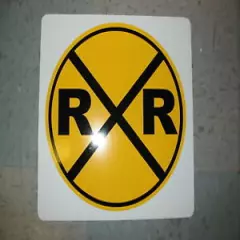 RAILROAD CROSSING RR Metal Sign Model Train Rail Road 