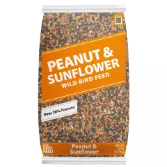 Peanut & Sunflower Wild Bird Feed and Seed, Dry, 1 Count per Pack, 20 Lb. Bag