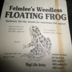  Vintage Felmlee's Weedless Floating Frog Lures