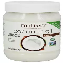 Organic Coconut Oil, Cold-Pressed, Unrefined Cooking Oil, Natural Hair O