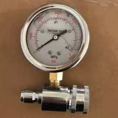 Pressure Washer Pressure Gauge 6000PSI/40MPa 3/8 inch Quick Disconnect Fitting