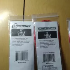 Lockdown Gun Safety Cable Lock, Lot of 3 Locks With Keys New in Package