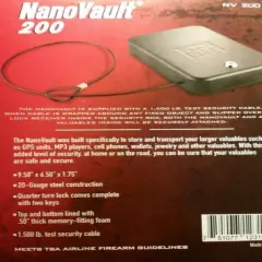 GunVault NV200 NanoVault 2 Keys Lock.with 1,500.lb test security cable. 