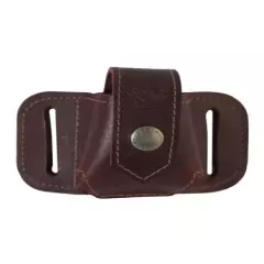 New Barsony Burgundy Leather Belt Loop Single Speed Loader Pouch .22 .38 .357