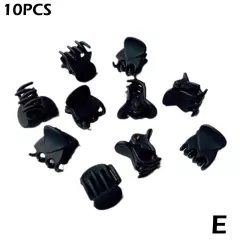 10pcs Black Mini Hair Clips Small Hair Claw Hair Clamps 1.5cm Hair Plastic