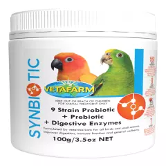 Vetafarm Synbiotic Probiotic & Prebiotic for All Birds and Small Animals (100 g)