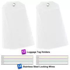 *REUSABLE* Waterproof PVC Luggage Tag/eTag Holders *FITS ALL MAJOR CRUISE LINES*