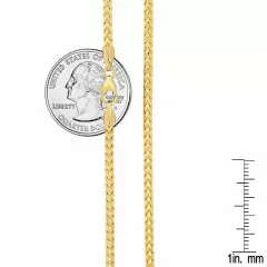 14k Yellow Gold Solid 1.2mm-2.1mm Franco Chain Pendant Necklace 16"-24"