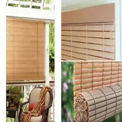 Indoor Outdoor Window Blinds Sun Shade Vertical CordFree 96'' Roll Up Patio