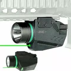 Combo LED Flashlight Green Red Dot Laser Sight For 20mm Rail Pistol Rifle Glock