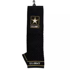 Team Golf Army Military Embroidered Golf Towel, Checkered Scrubber Design,