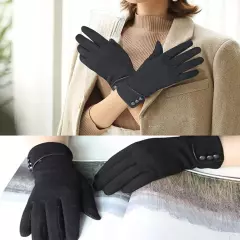 Womens Touch Screen Phone Fleece Windproof Gloves Winter Warm Wear