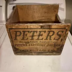 Peters Cartridge Wooden Ammo Box (Small Arms Ammunition)