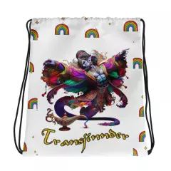 TransJinnder Genie Jinn Funny Gender Identity Rainbows & Sparkles Drawstring Bag