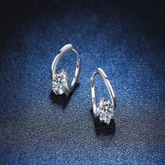 S925 Silver Moissanite Affordable Luxury Earrings